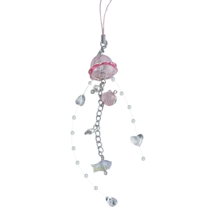 2023 New Trendy Pearls and Crystal Star Phone Keychain Phone Charm Accessory for Fashionable Individuals Women Stylish Outfits