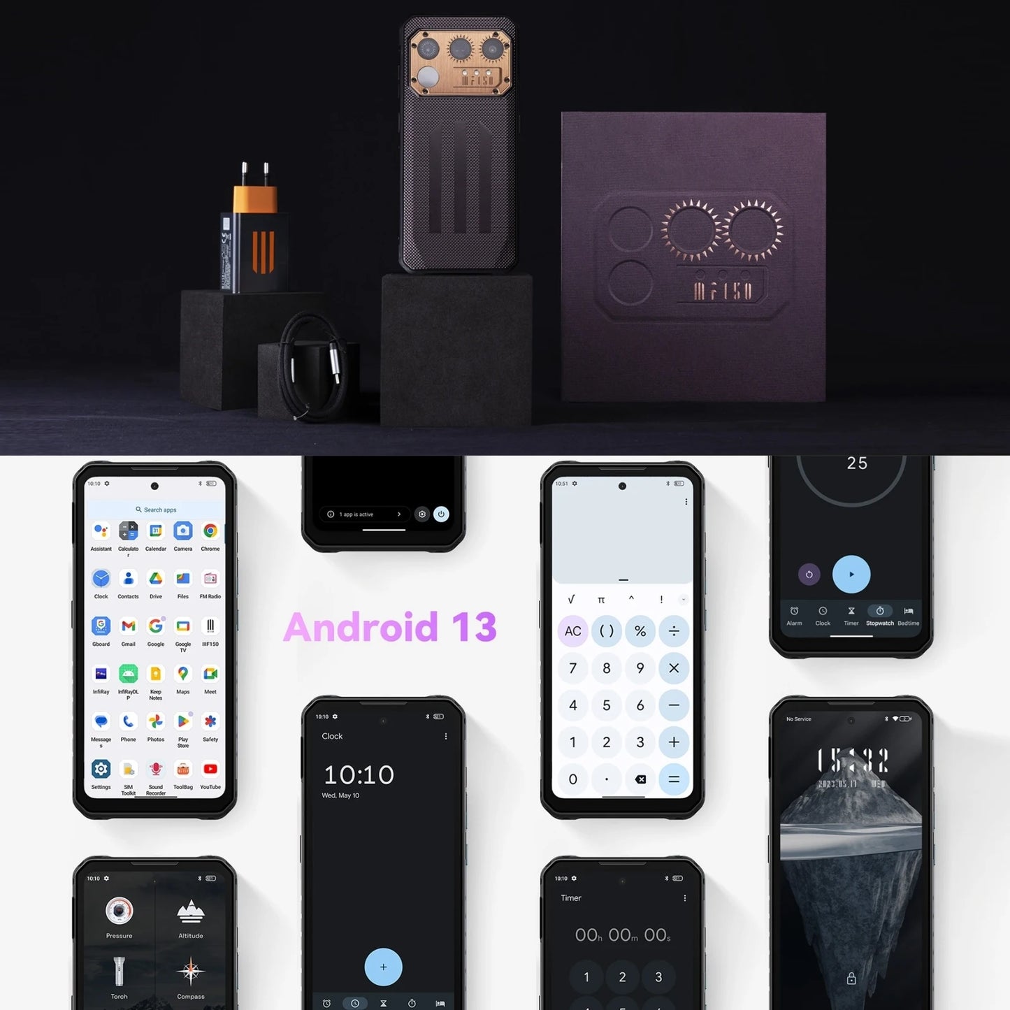 IIIF150 Raptor Rugged Phone Machine Thermal Imaging 12GB+256GB 108MP Camera 4G UltraThin 6.8'' Android 13 10000mAh  Smartphone