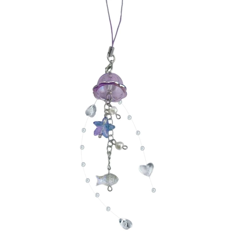 2023 New Trendy Pearls and Crystal Star Phone Keychain Phone Charm Accessory for Fashionable Individuals Women Stylish Outfits