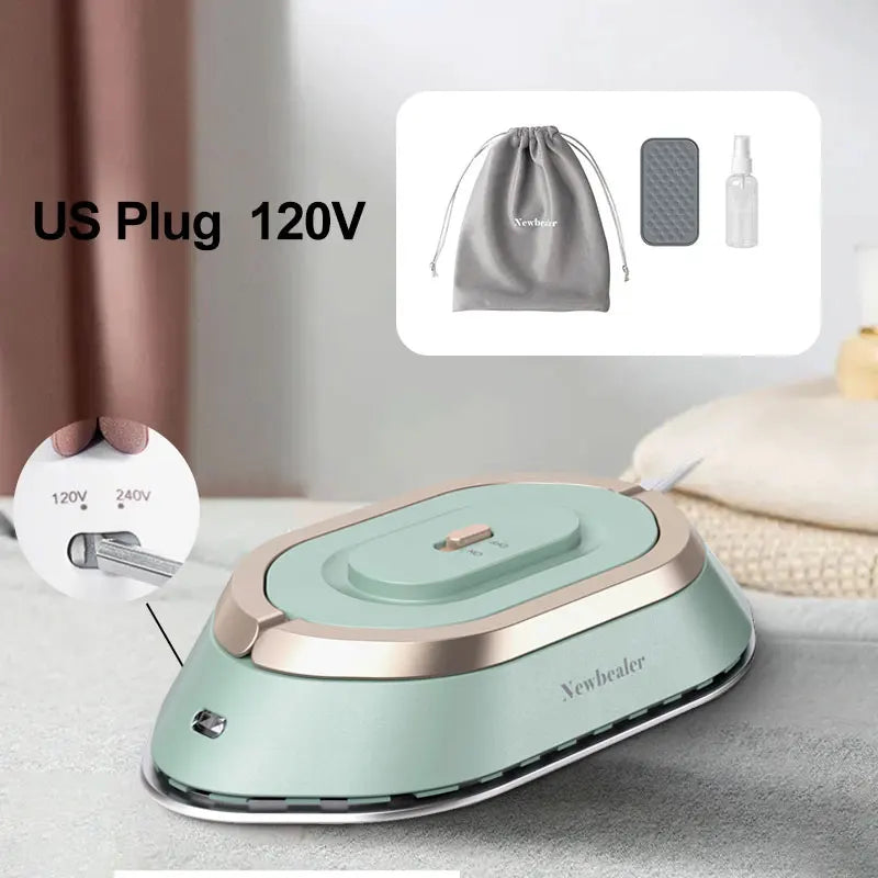 Mini Travel Iron for Clothes Portable Handle Electric Ironing Machine Fast Heating 30s Dry Wet Irons Garment Household Tools