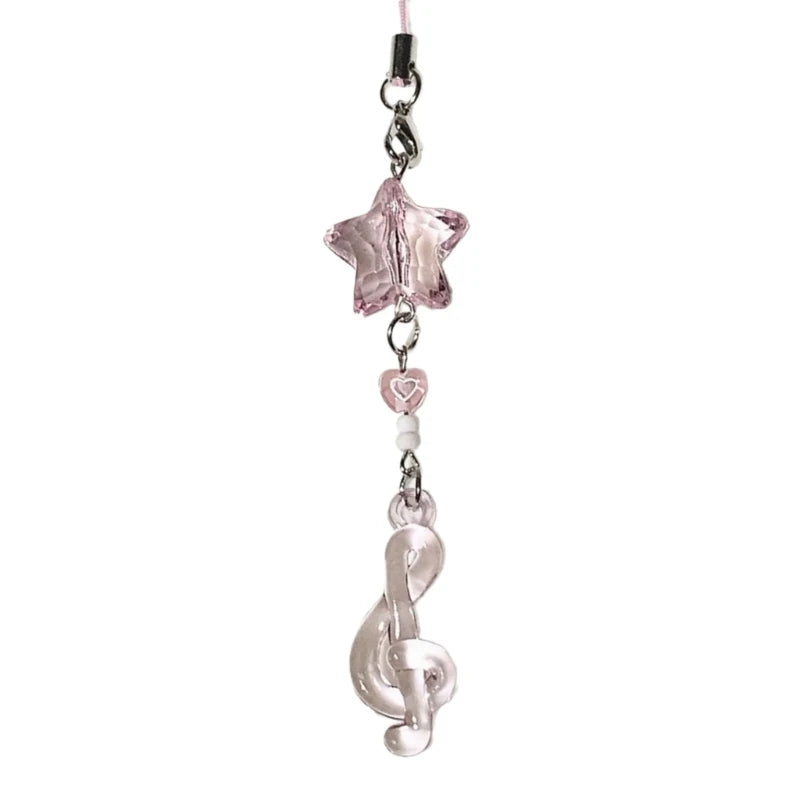 Fashion Bowknot Heart Bead Keychain Pendant Sweet Ornament Phone Straps Keyring Backpack Decoration Charm Jewelry