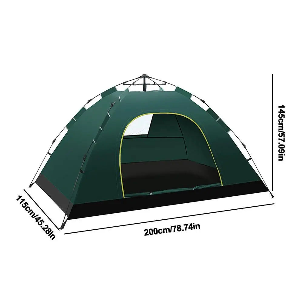 Outdoor Double Layers Pop Up Tent Quick Automatic Opening Beach Camping Tents 2 Person Waterproof Tent Travel Accessories