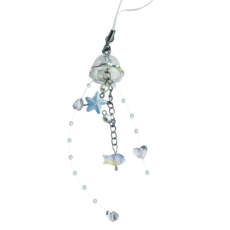 2023 New Trendy Pearls and Crystal Star Phone Keychain Phone Charm Accessory for Fashionable Individuals Women Stylish Outfits