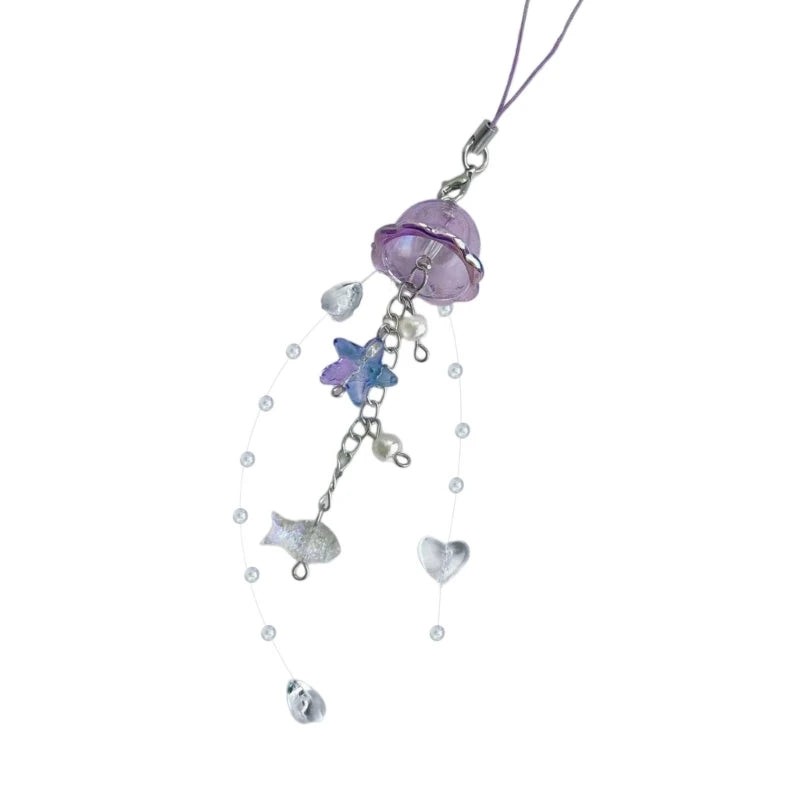 2023 New Trendy Pearls and Crystal Star Phone Keychain Phone Charm Accessory for Fashionable Individuals Women Stylish Outfits