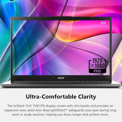 Acer Aspire 3 A315-24P-R7VH Slim Laptop | 15.6" Full HD IPS Display | AMD Ryzen 3 7320U Quad-Core Processor | AMD Radeon Graphics | 8GB LPDDR5 | 128GB NVMe SSD | Wi-Fi 6 | Windows 11 Home in S Mode