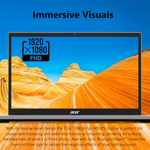 Acer Aspire 3 A315-24P-R7VH Slim Laptop | 15.6" Full HD IPS Display | AMD Ryzen 3 7320U Quad-Core Processor | AMD Radeon Graphics | 8GB LPDDR5 | 128GB NVMe SSD | Wi-Fi 6 | Windows 11 Home in S Mode
