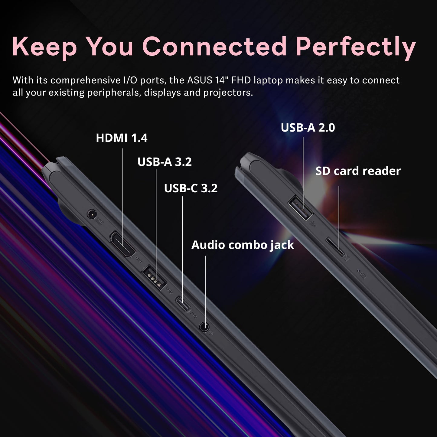 ASUS 14" FHD Laptop, Intel Pentium N6000 Processor, 4GB RAM, 224GB Storage(64GB eMMC+160GB Docking Station Set), Intel UHD Graphics, Webcam, Bluetooth, Win 11, Star Black