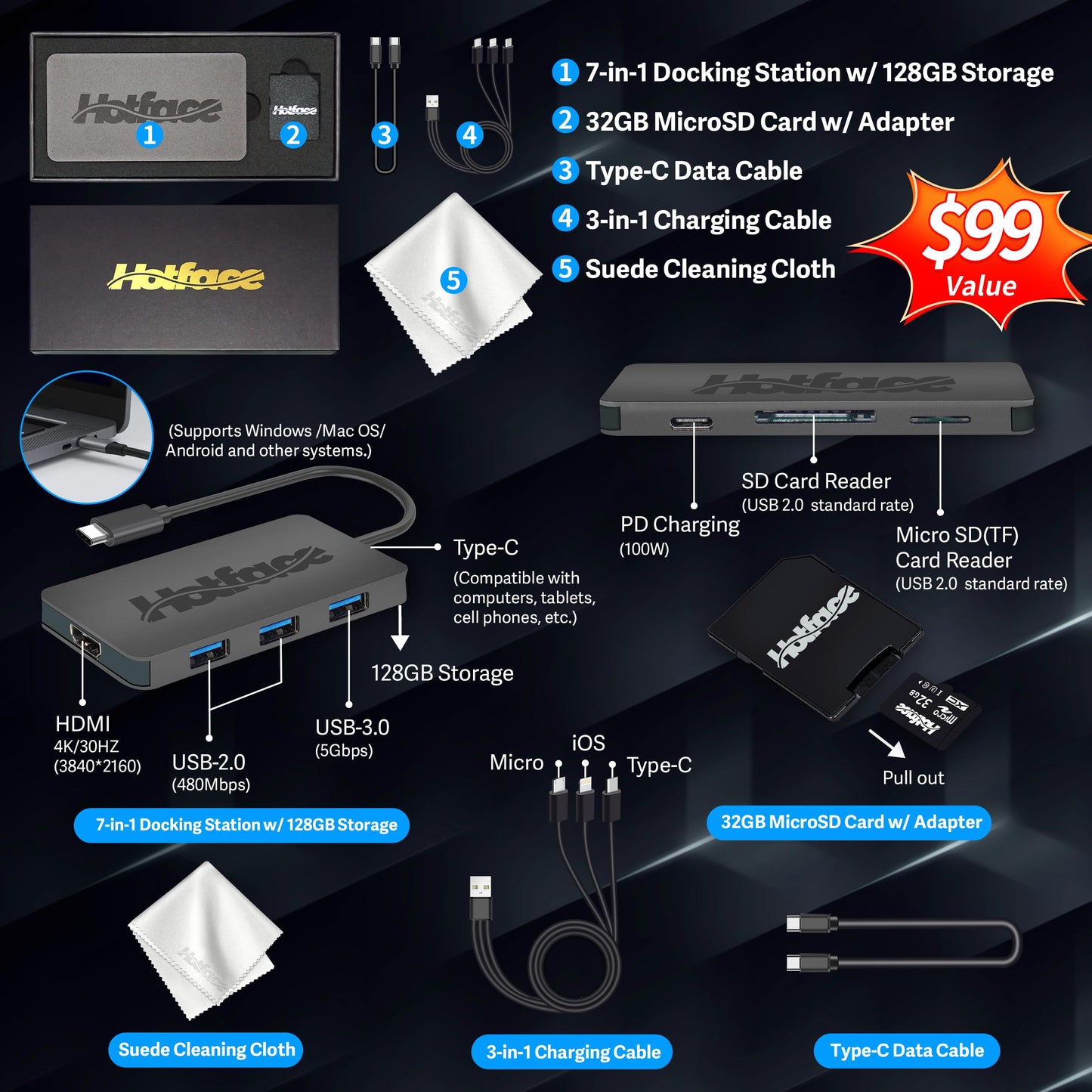 ASUS 14" FHD Laptop, Intel Pentium N6000 Processor, 4GB RAM, 224GB Storage(64GB eMMC+160GB Docking Station Set), Intel UHD Graphics, Webcam, Bluetooth, Win 11, Star Black