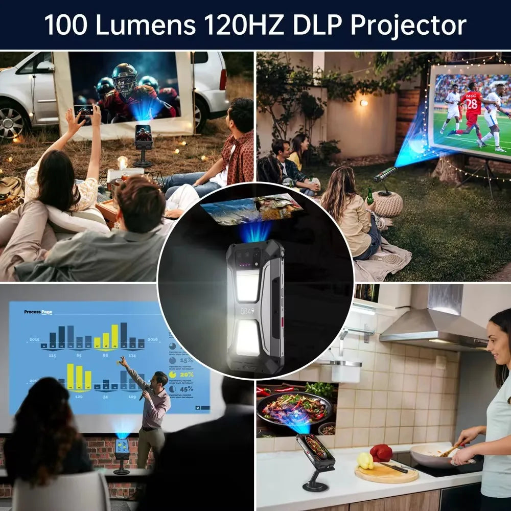 8849 Tank 2 PRO Projector Rugged Smartphone Android 2.4K 24GB 512GB 100MP Camera 23800mAh 120W Dual Sim OTG Phone