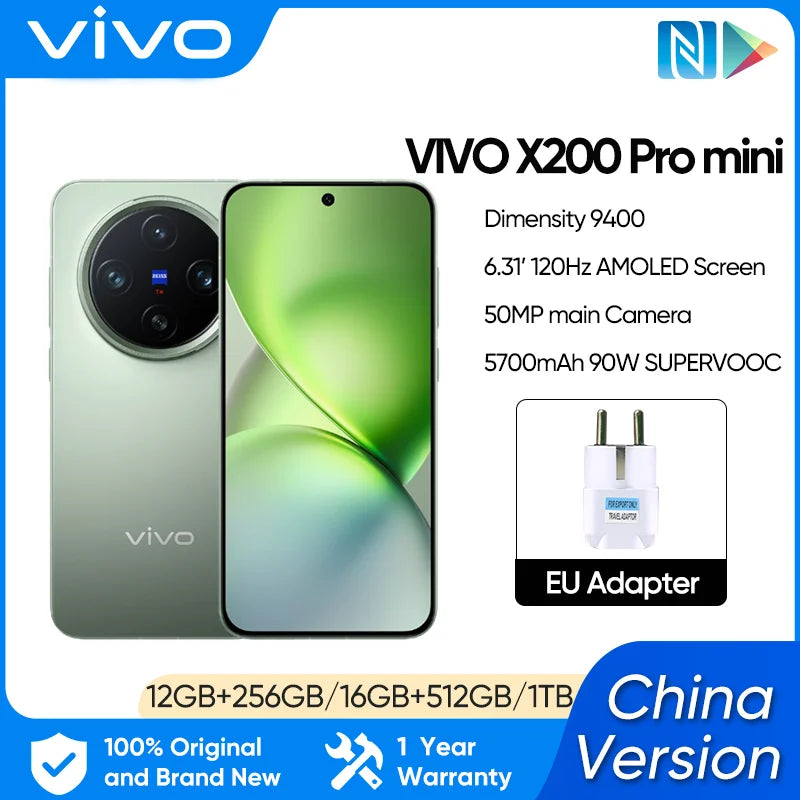 New Vivo X200 Pro Mini Mobile Phone 6.31"AMOLED 120HZ Display   Dimensity 9400 Android 15.0 OTA 5700mAh 90W Charge 50.0MP Camera
