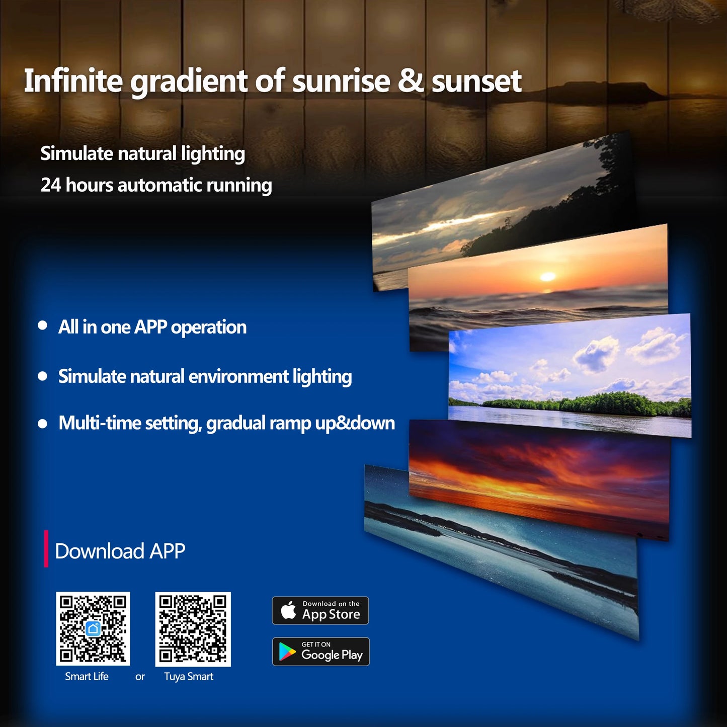 PopBloom H54 WiFI App Control Phone Control Full Spectrum Marine LED Aquarium Light for Coral Reef Fish Tank,Saltwater Lighting